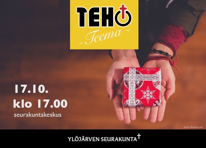 TEHOteema lahja kämmenillä